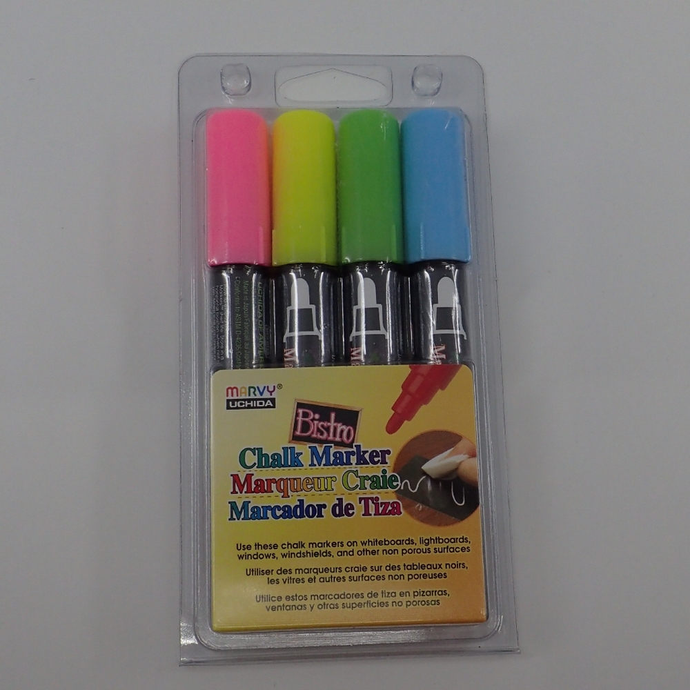 Marvy Uchida Thick Chalk Markers 4 Pack - New